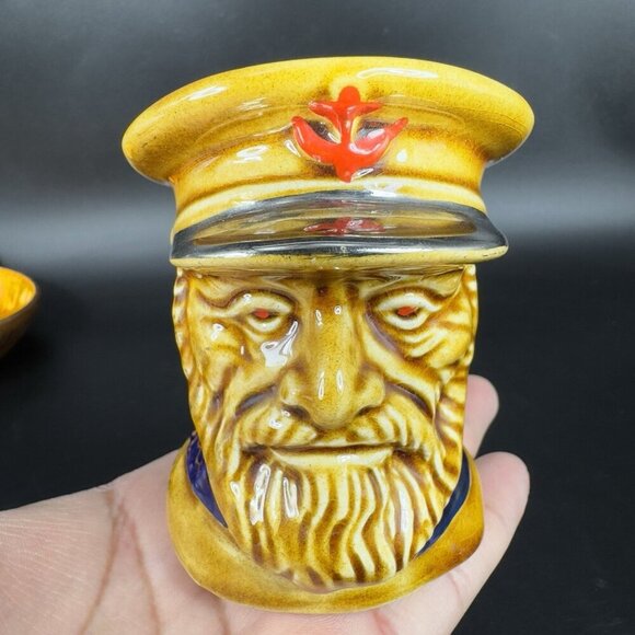 Vintage Lord Nelson Pottery Fisherman Silver Fish Handle Toby Mug Cup England - Picture 8 of 15